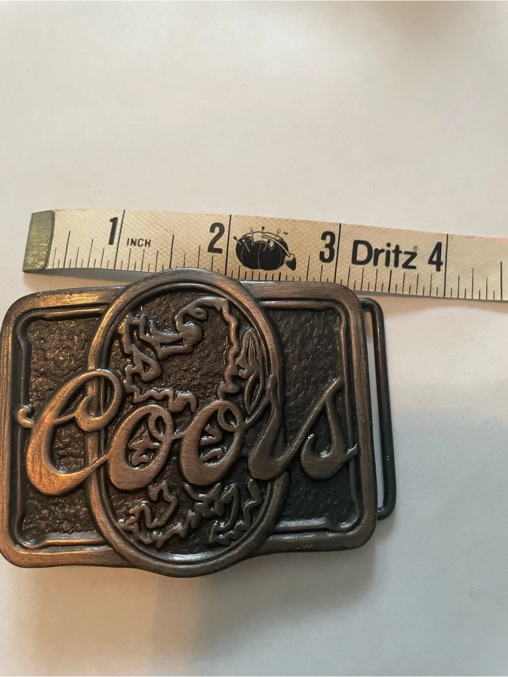 Coors Brass Belt Buckle